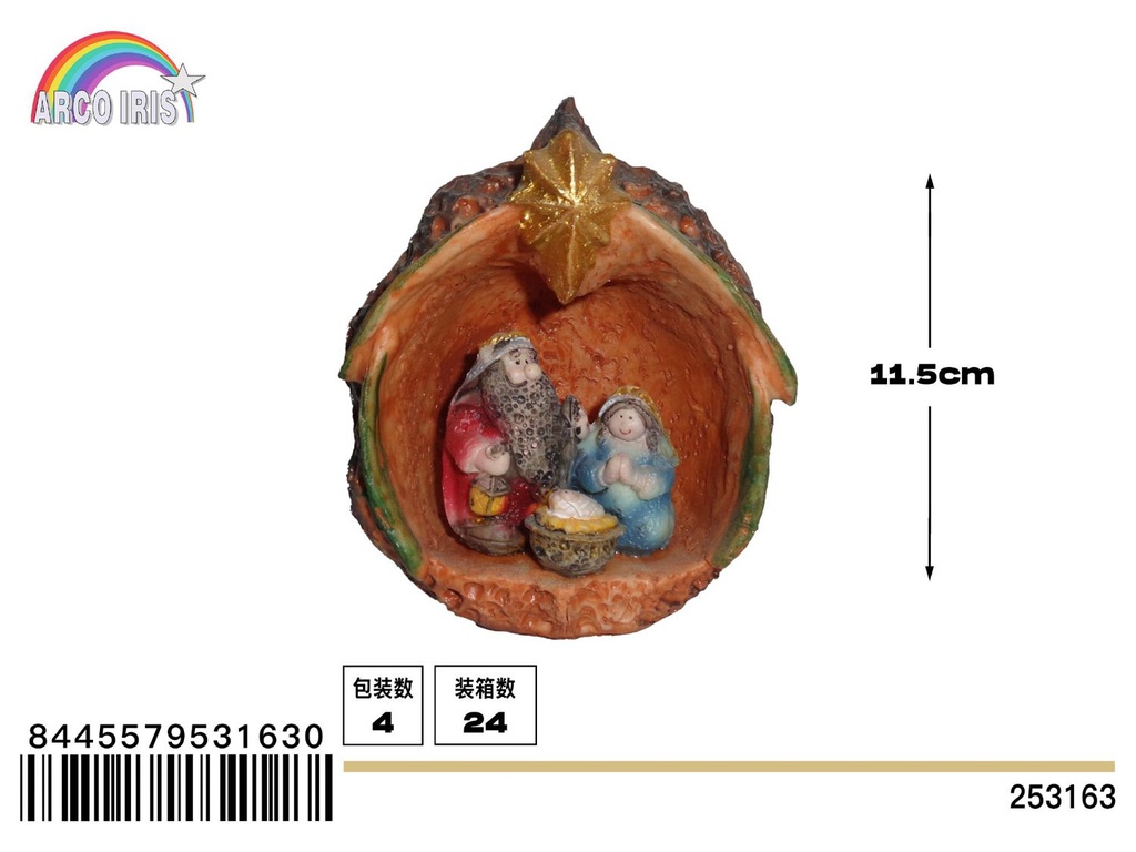 Figura de Belén de nacimiento de Niño Jesús - Adorno navideño