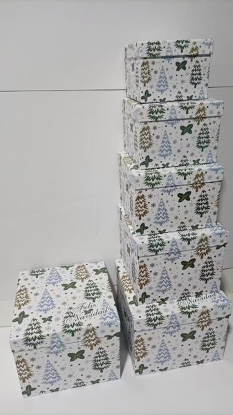 Caja de regalo navidad 5pcs - Adorno navideño