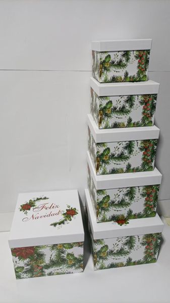 Caja de regalo navidad 7pcs - Adorno navideño