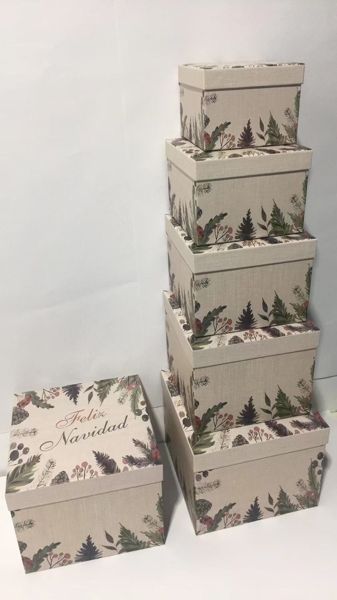 Caja de regalo navidad selva tropical 5pcs - Adorno navideño