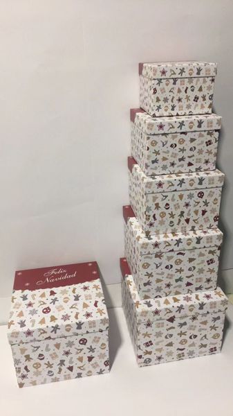 Caja de regalo navidad 5pcs - Adorno navideño