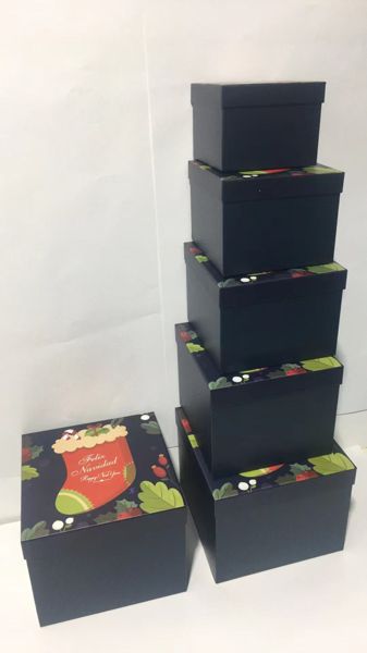 Caja de regalo navidad calcetines 5pcs - Adorno navideño