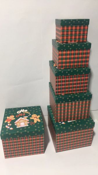 Caja de regalo galleta 5pcs - Adorno navideño