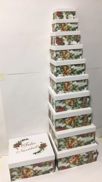 Caja de regalo navidad 10pcs feliz navidad - Adorno navideño