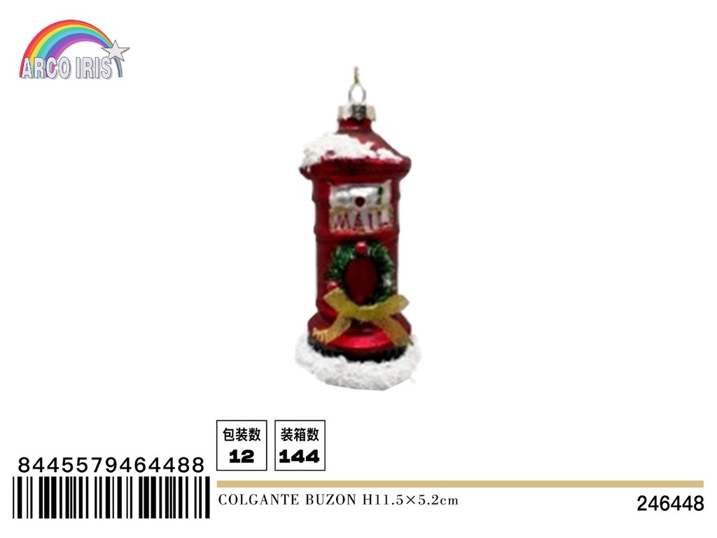 Colgante de buzón navideño 11.5×5.2 cm - Decoraciones temáticas