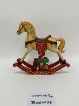 Figura de caballo 34*10*31.5 cm - Decoración navideña