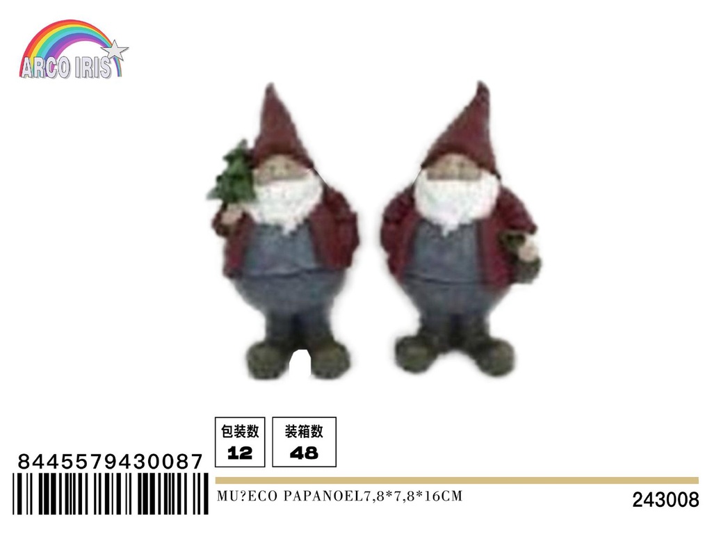 Muneco Papá Noel 7.8*7.8*16 cm - Decoración navideña