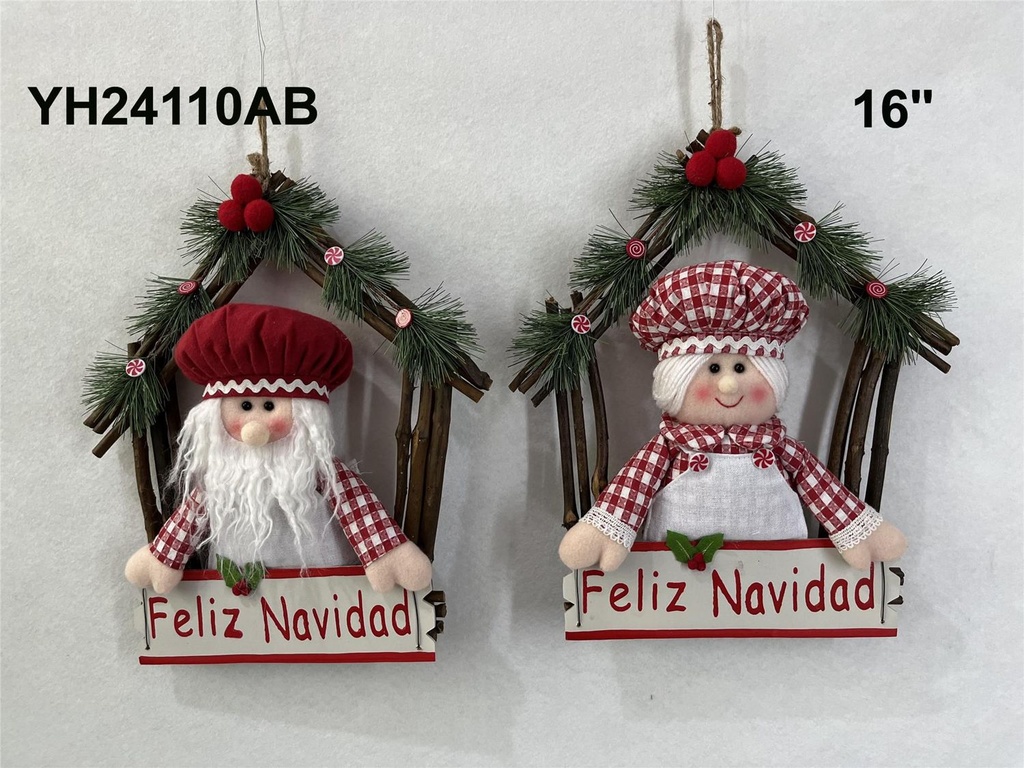 Colgante Papá Noel 16" - Adorno navideño infantil