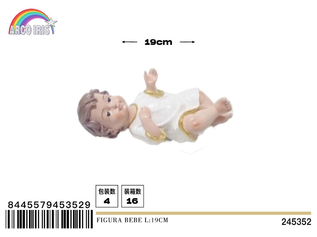 Figura bebé nacimiento 19 cm - Adorno navideño