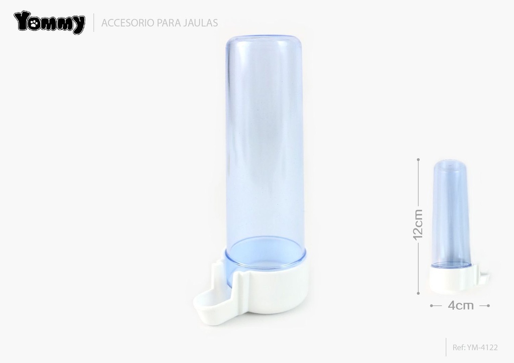Bebedero pájaro redondo azul 1 pza 4*12 cm - Accesorios para aves