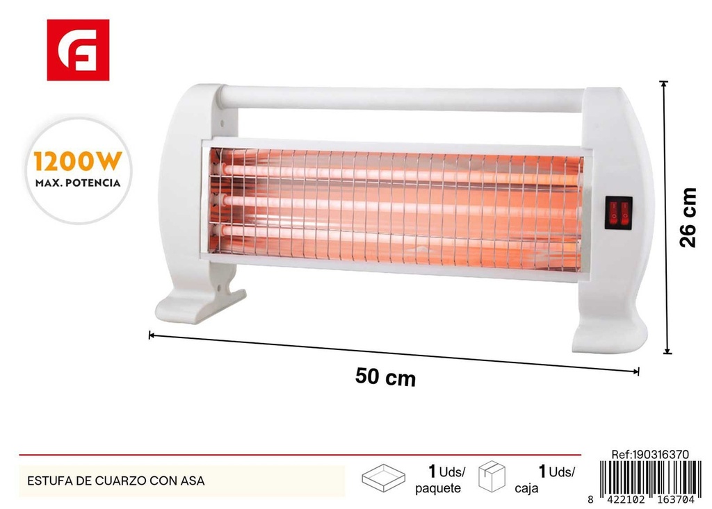 Estufa de cuarzo con asa - Calefacción y calefactores