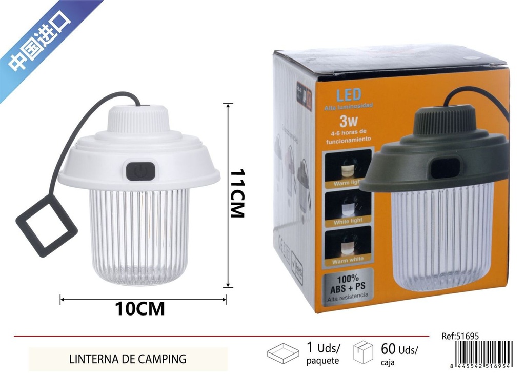 Lintera de camping - Iluminación portátil