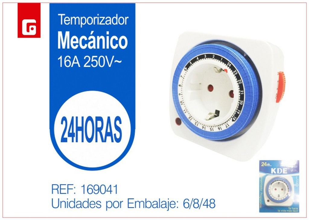 Temporizador analógico 24h TS-28A - Electrónica y temporizadores