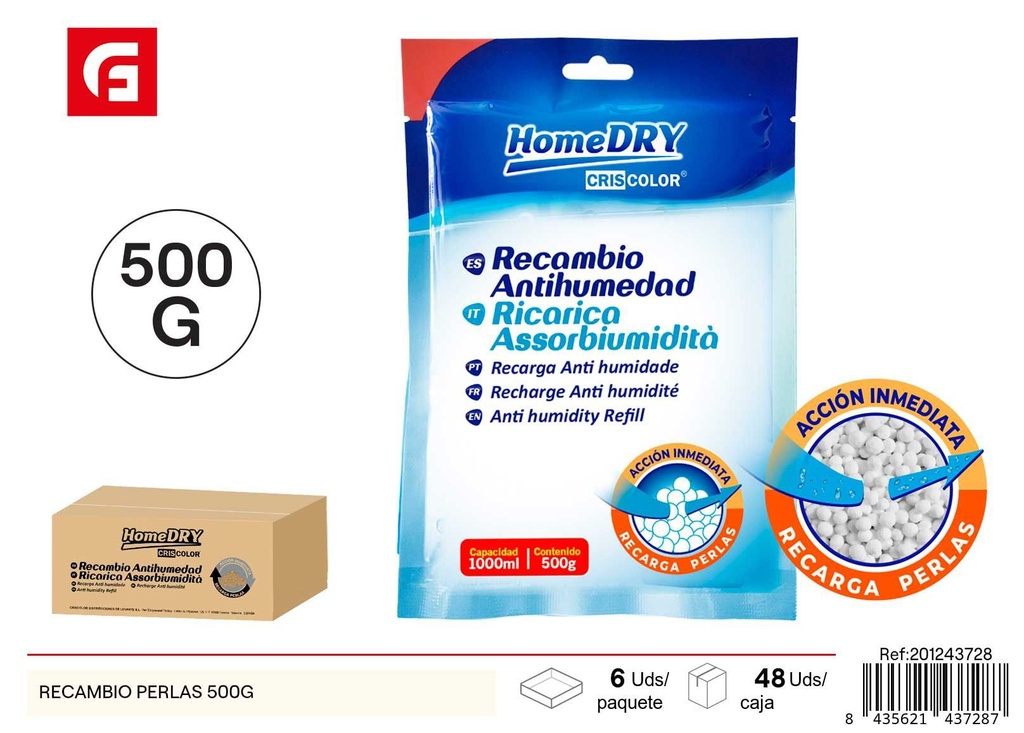 Recambio de perlas anti-humedad 500 g - Ambientadores y control de humedad