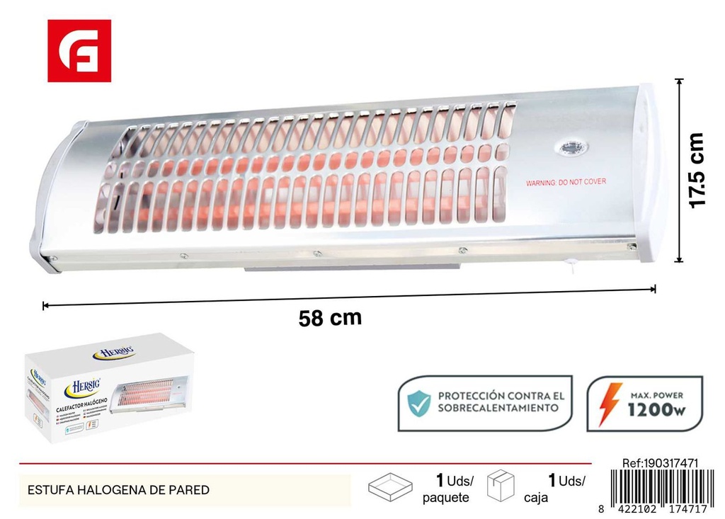 Estufa halógena de pared - Productos de verano