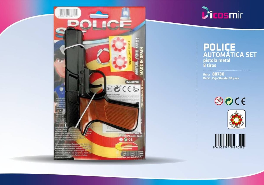 Pistola Automática de Policía Set - Juguetes de Supervivencia 