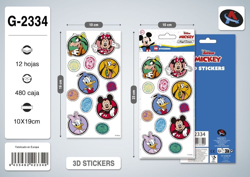 Pegatinas de Mickey 1 - Papelería y Sorpresas