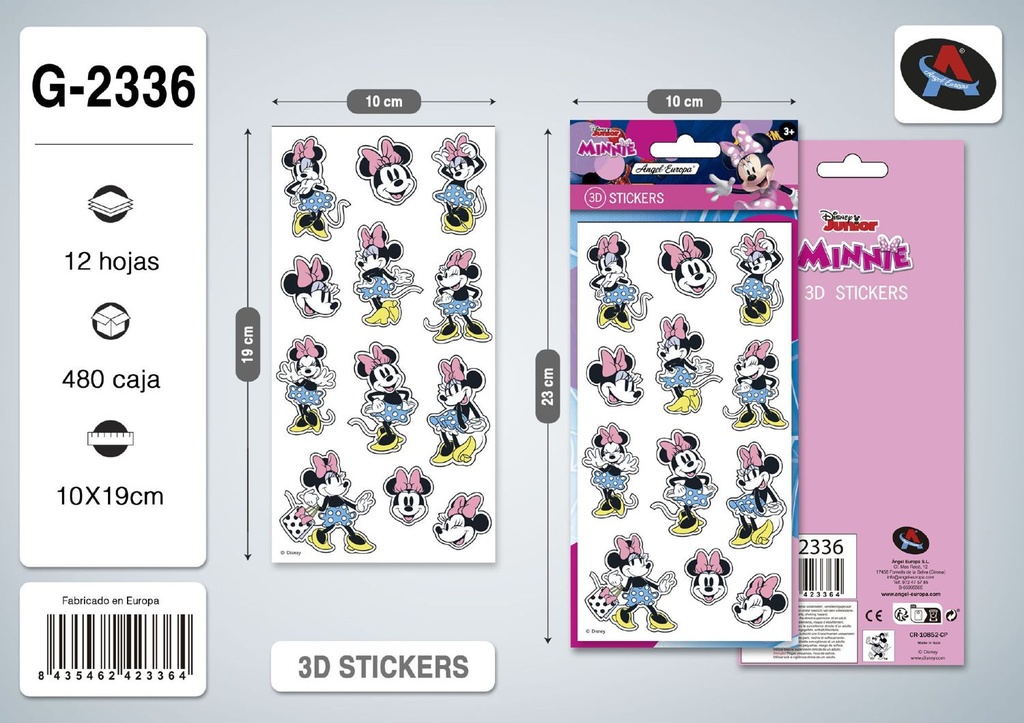 Pegatinas de Minnie 1 - Papelería y Sorpresas