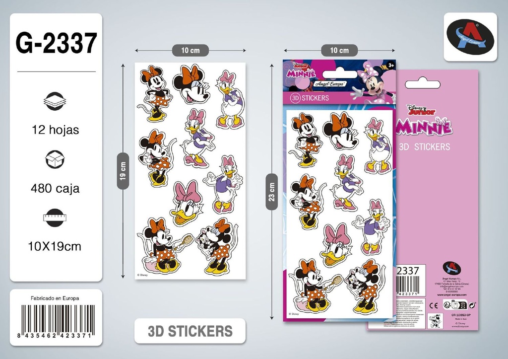 Pegatinas de Minnie 2 - Papelería y Sorpresas