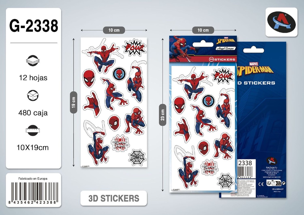 Pegatinas de Spiderman 1 - Papelería y Sorpresas