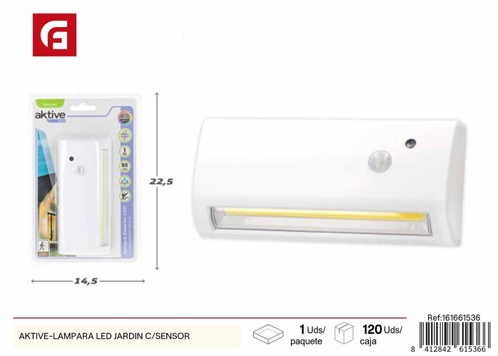 Lámpara de jardín LED con sensor - Iluminación para exterior