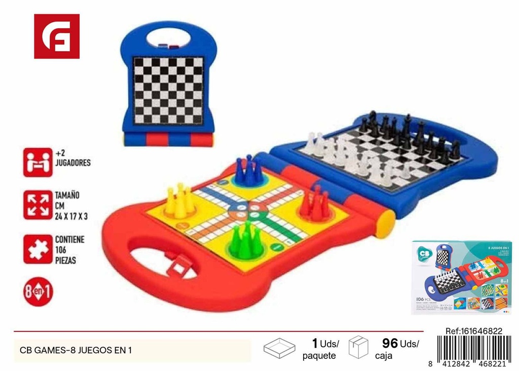 Set de 8 juegos en 1 - Juegos de mesa