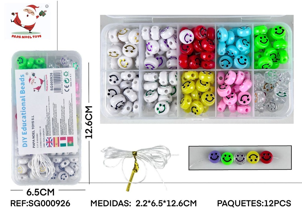 Pañuelo de 12 gomas para manualidades (10 agujeros) - Materiales para manualidades