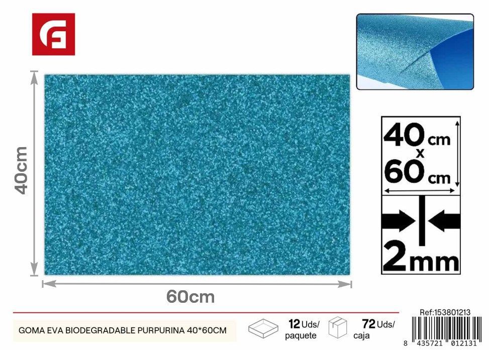 Goma EVA biodegradable 40*60cm - Materiales para manualidades
