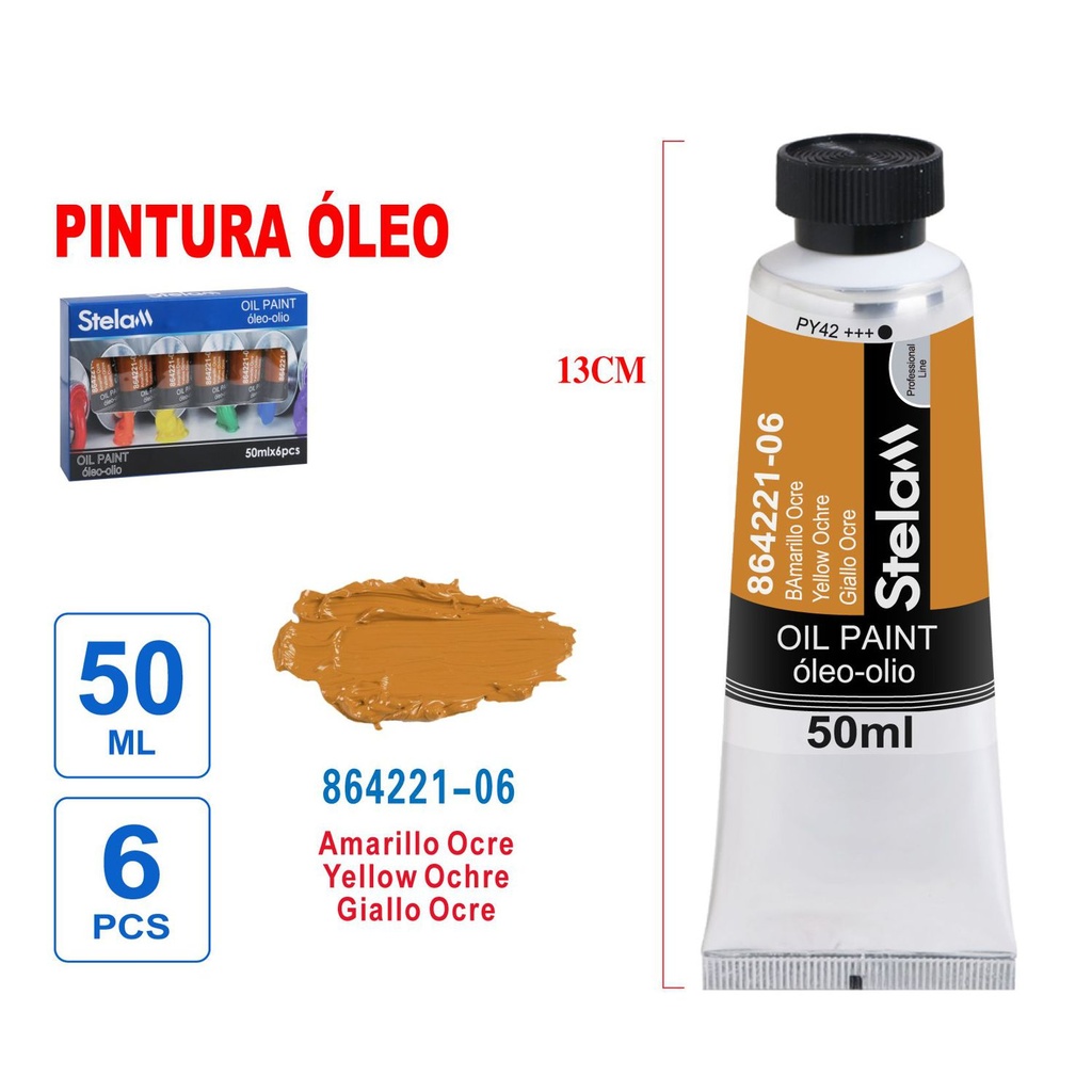 Pintura al óleo marrón 50ml - Material artístico