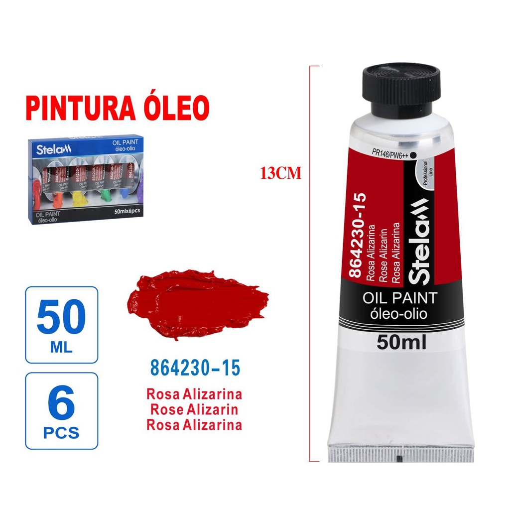 Pintura al óleo rosado 50ml - Material artístico