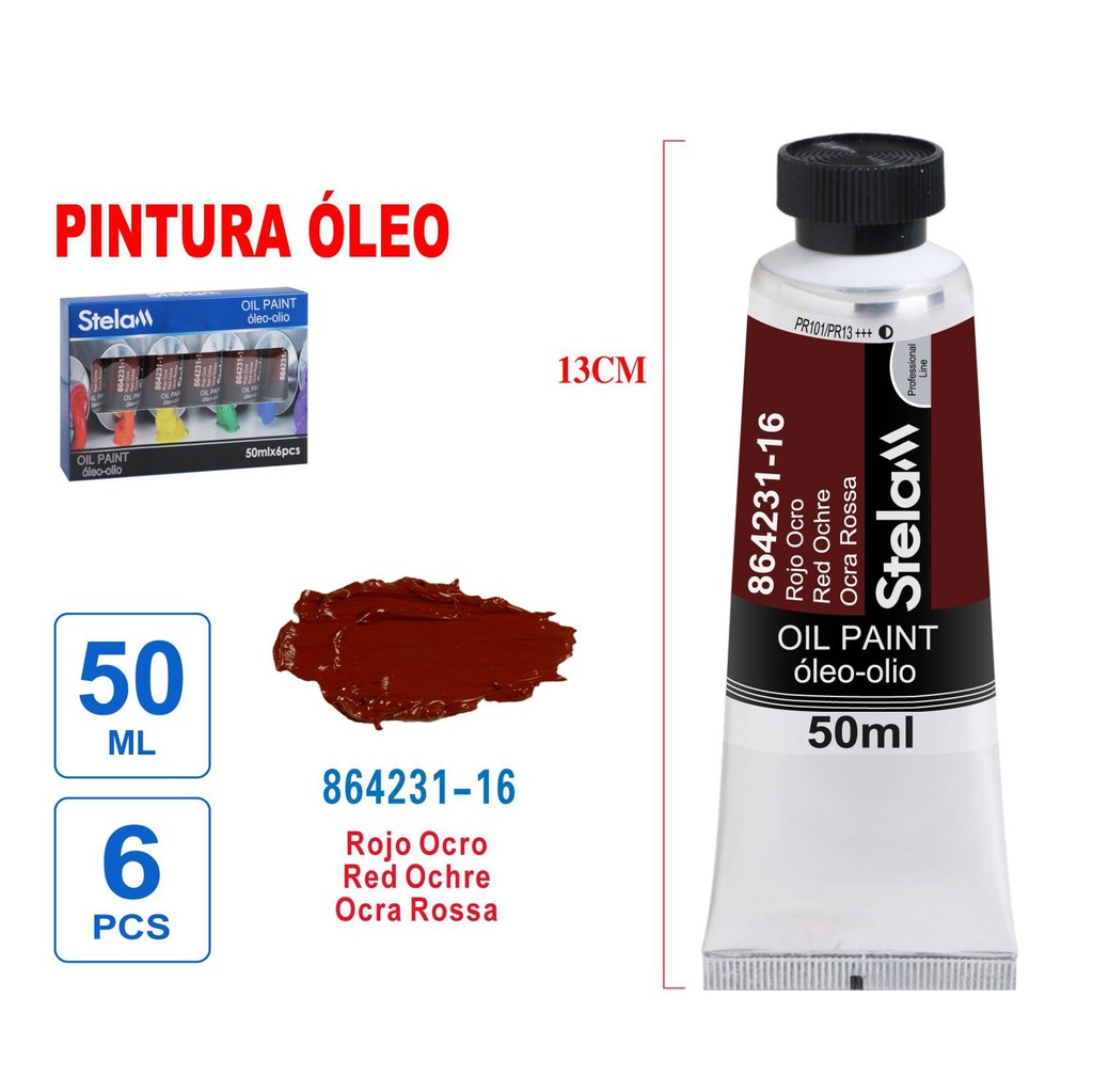 Pintura al óleo marrón 50ml - Material artístico