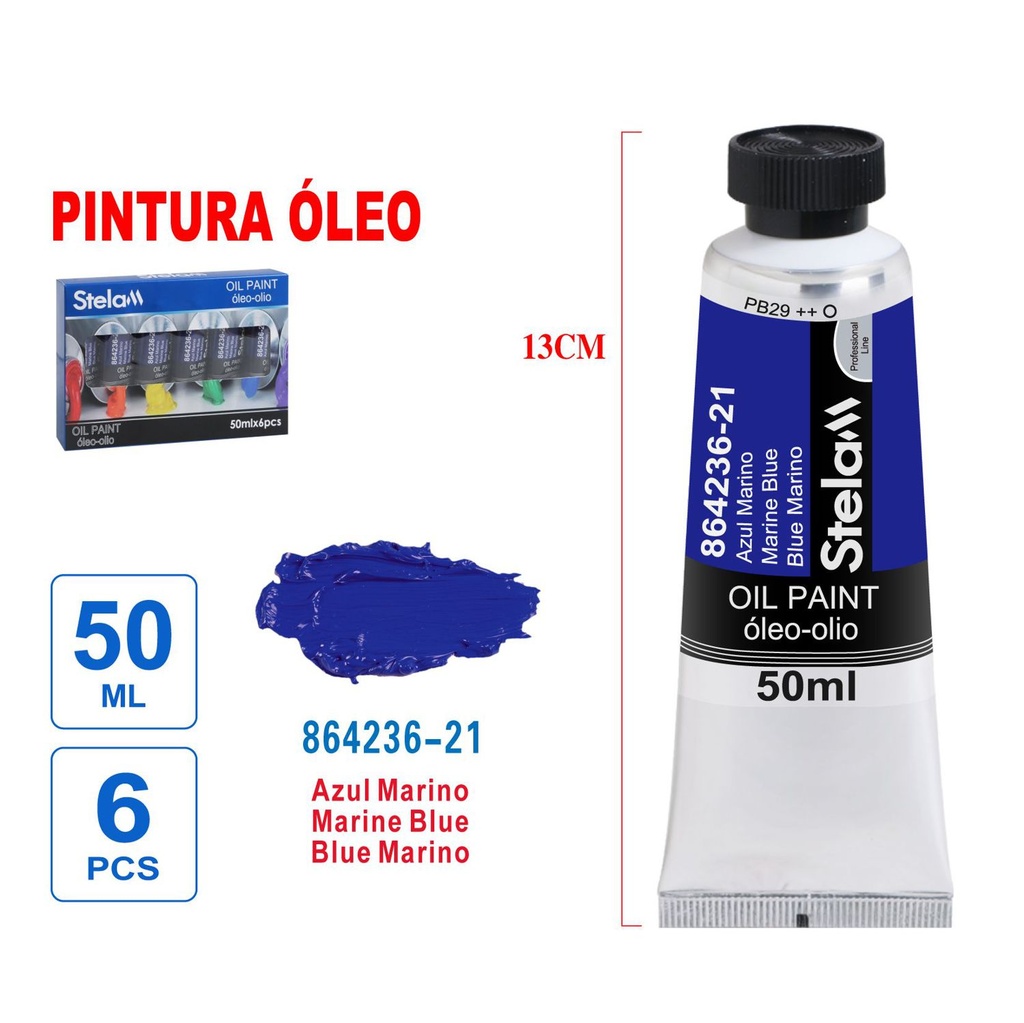 Pintura al óleo azul ultramar 50ml - Material artístico