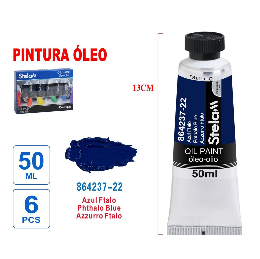 Pintura al óleo azul ftalocianina 50ml - Material artístico