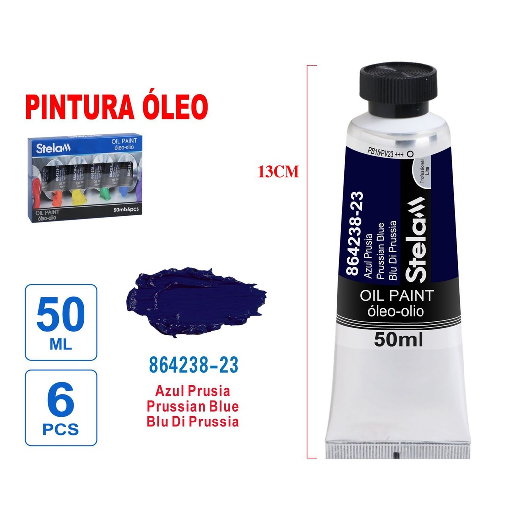 Pintura al óleo azul prusiano 50ml - Material artístico