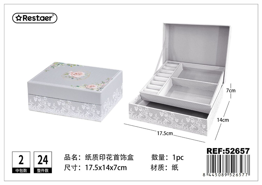 Caja joyero de cartón impresa - Artículos de regalo