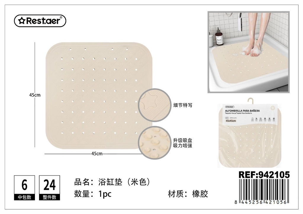 Alfombrilla para bañera 45x45cm - Artículos de baño