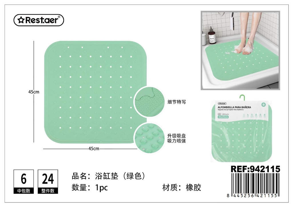 Alfombrilla para bañera 45x45cm - Artículos de baño