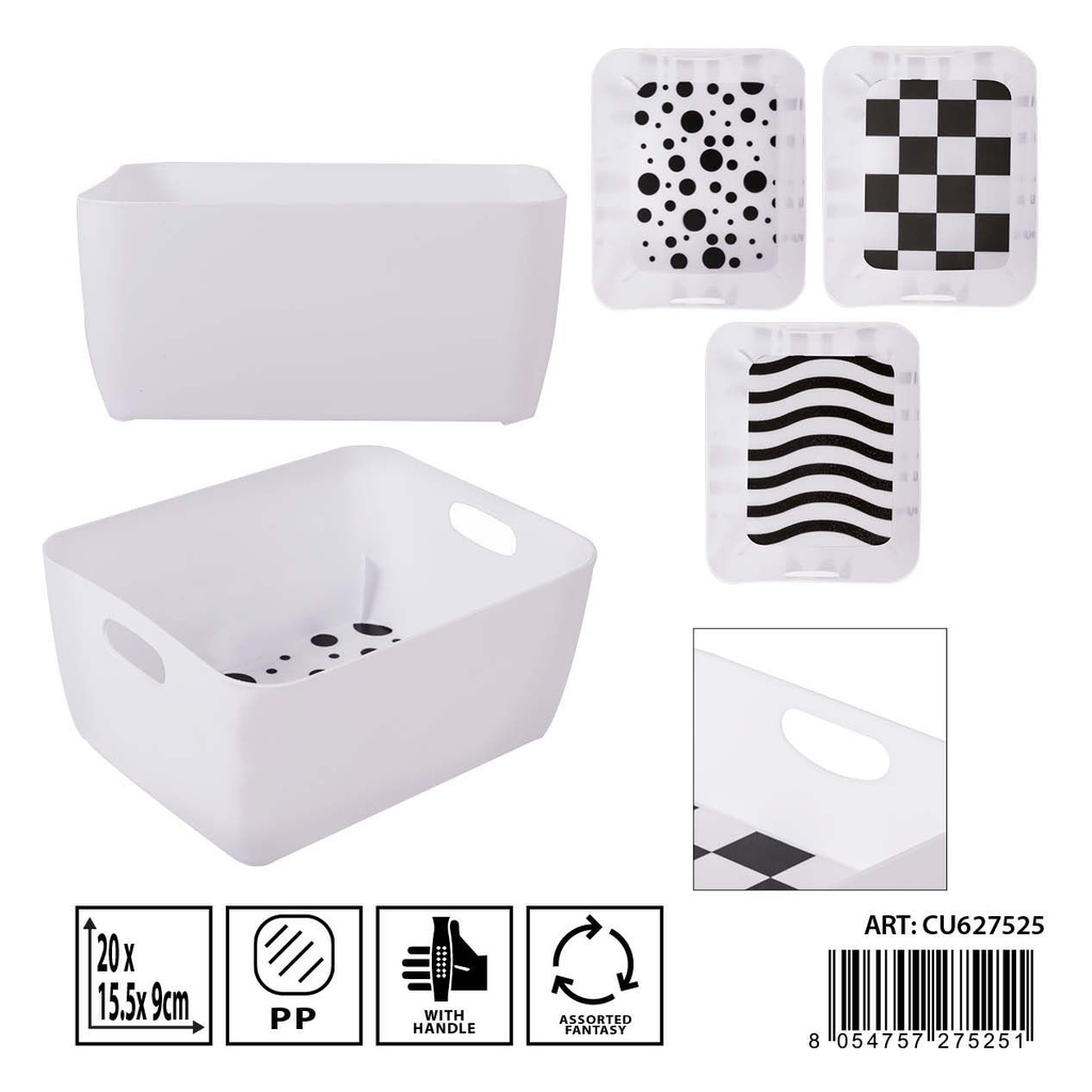 Caja multiusos de plástico 20x15.5x9 cm - Utensilios de almacenamiento