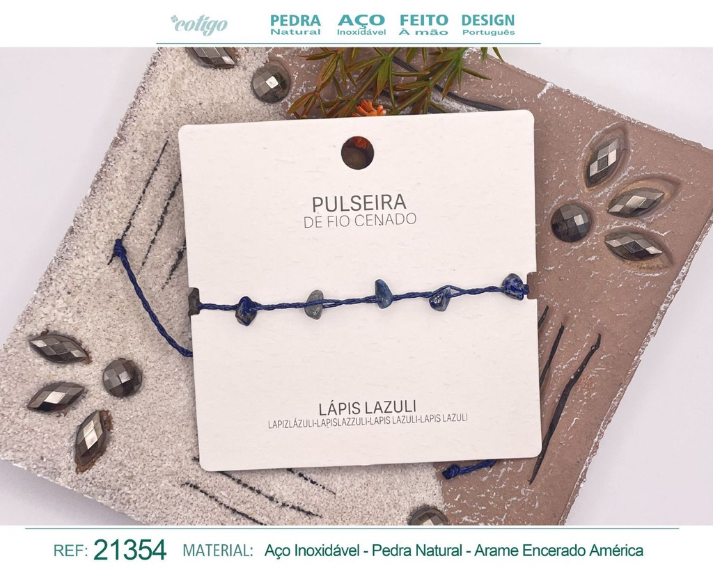 Pulsera de hilo encerado con Lapizlazuli - Joyería y amuletos