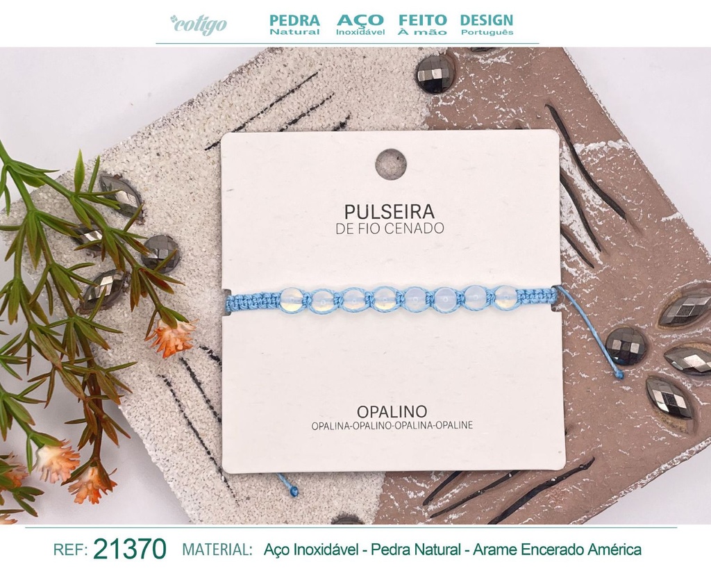 Pulsera de hilo encerado con Opalina - Joyería y amuletos