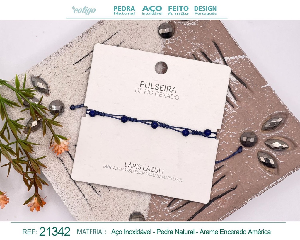 Pulsera de hilo encerado con Lapizlazuli - Joyería y amuletos