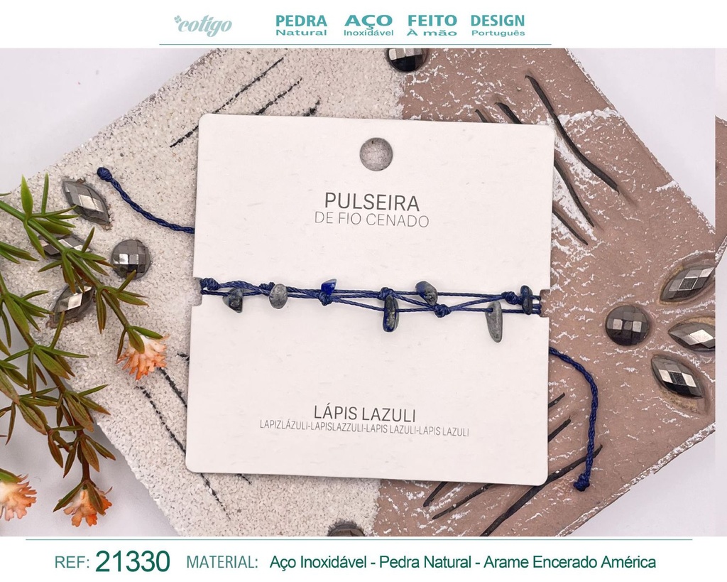 Pulsera de hilo encerado con Lapizlazuli - Joyería y amuletos