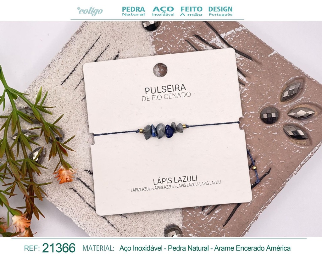 Pulsera de hilo encerado con Lapizlazuli - Joyería y amuletos