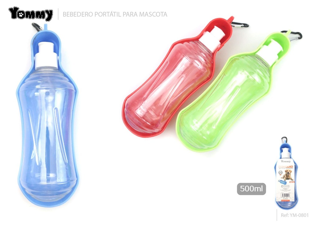 Bebedero portátil para mascotas 500ml - Productos para mascotas