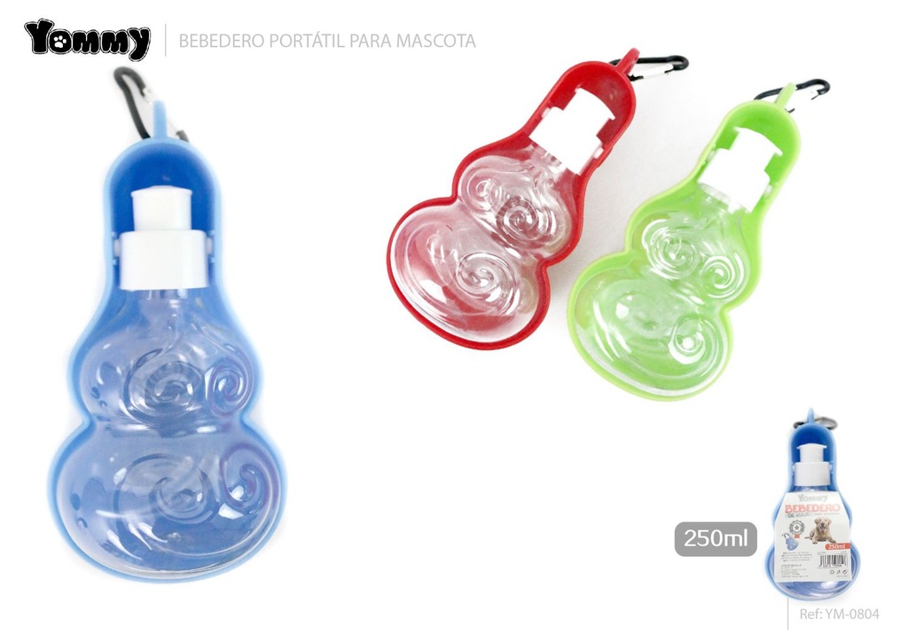 Bebedero portátil para mascotas en forma de calabaza 250ml - Productos para mascotas