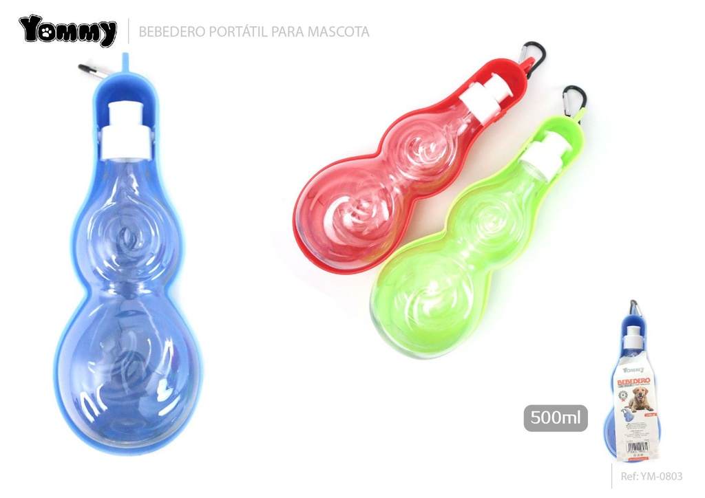 Bebedero portátil para mascotas en forma de calabaza 500ml - Productos para mascotas
