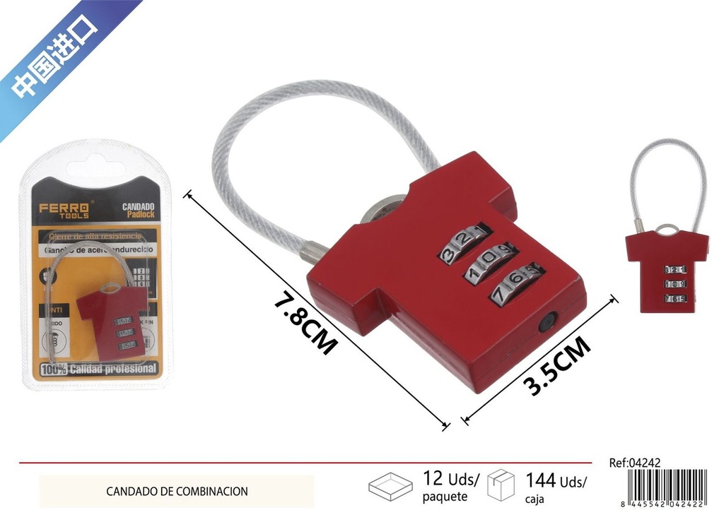 Candado de combinación - Accesorios de ferretería