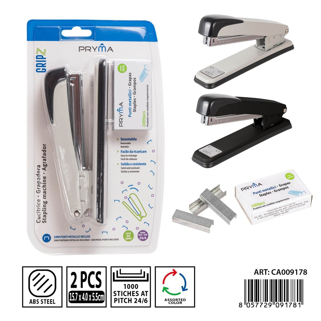 Grapadora con 1000 grapas 24/6 - Suministros de oficina y grapadoras