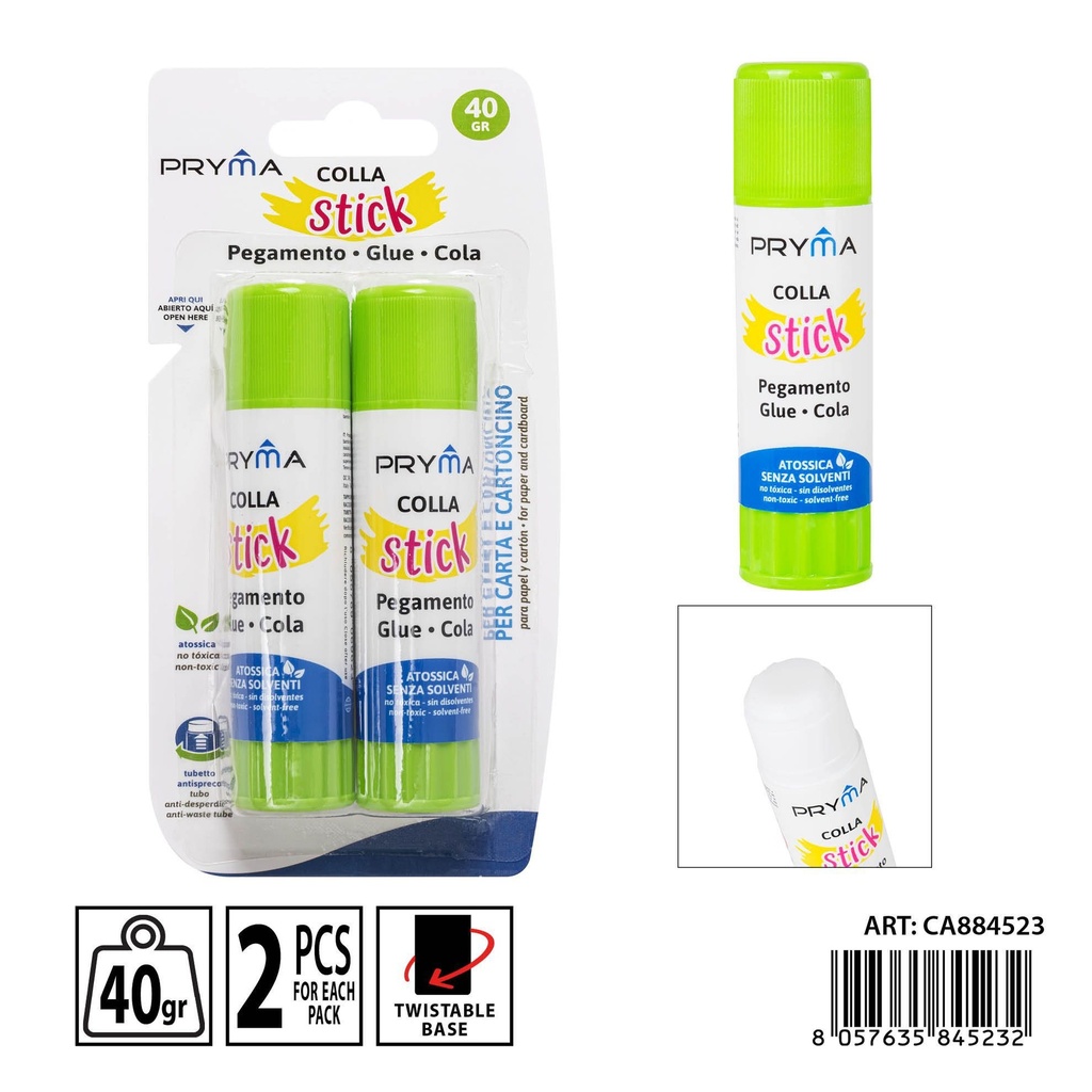 Pegamento en barra 40g 2 pcs - Adhesivos y pegamentos