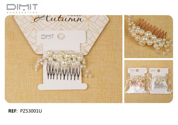 Peineta decorada 12/U PZ53001U DM - Accesorios para el cabello